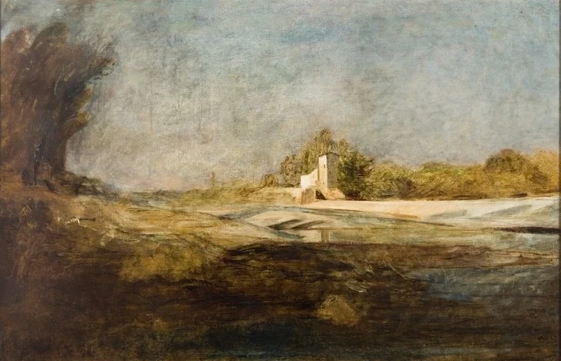Paesaggio con edificio, 1870 - Galleria d’Arte Moderna Ricci Oddi, Piacenza
